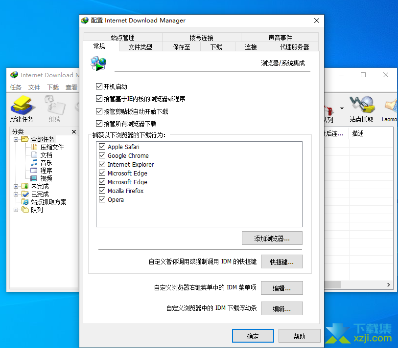 IDM下载器配置界面