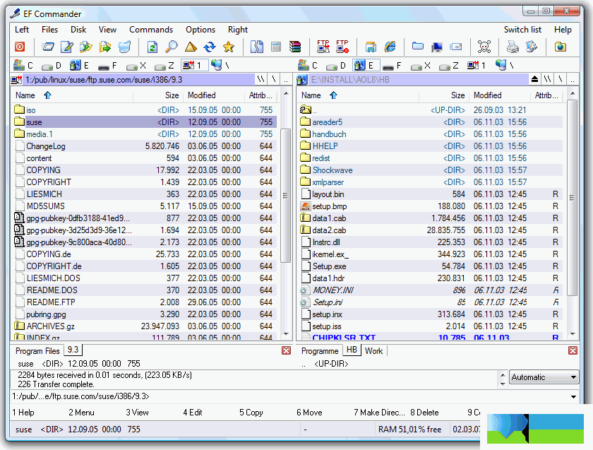 EF Commander界面