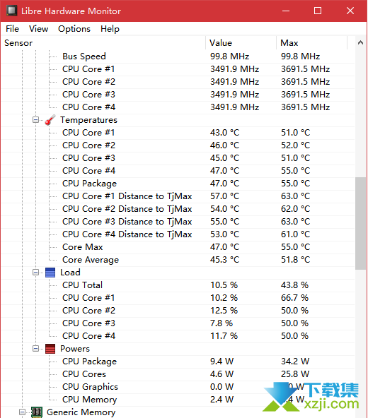 Libre Hardware Monitor界面