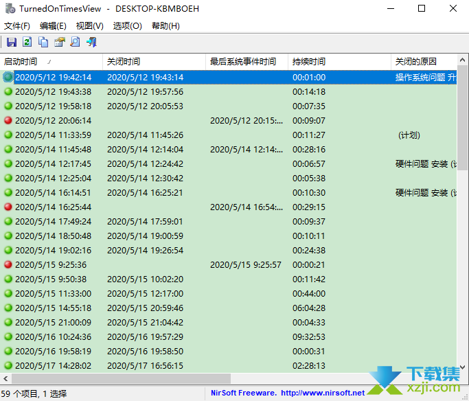 TurnedOnTimesView界面