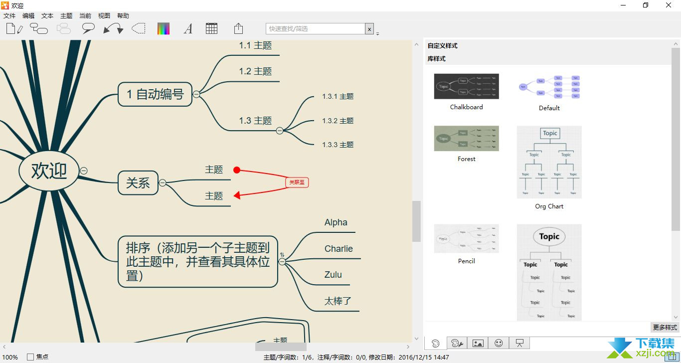 iThoughts界面