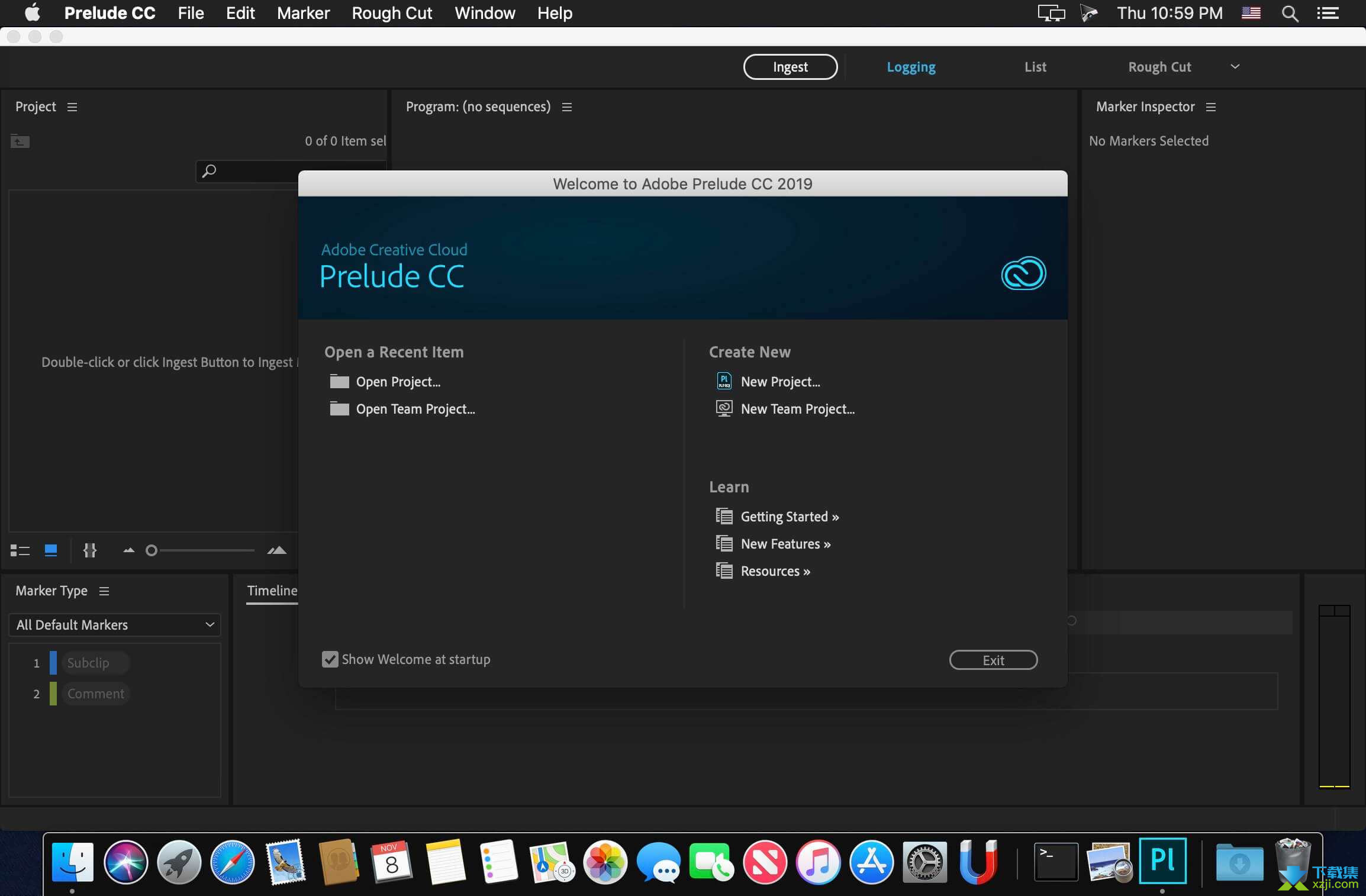 Adobe Prelude CC界面
