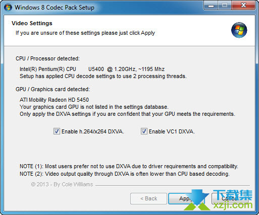 Windows 8 Codec Pack界面2