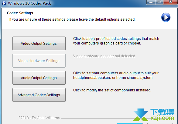 Windows 10 Codec Pack界面