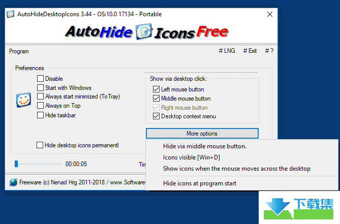 AutoHideDesktopIcons界面1