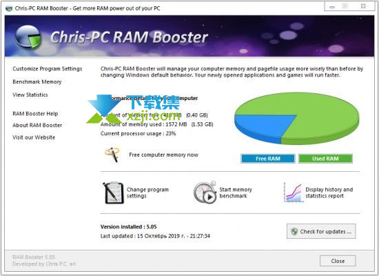 ChrisPC RAM Booster界面