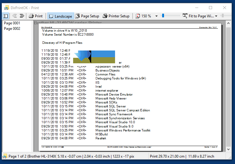 DirPrintOK界面4