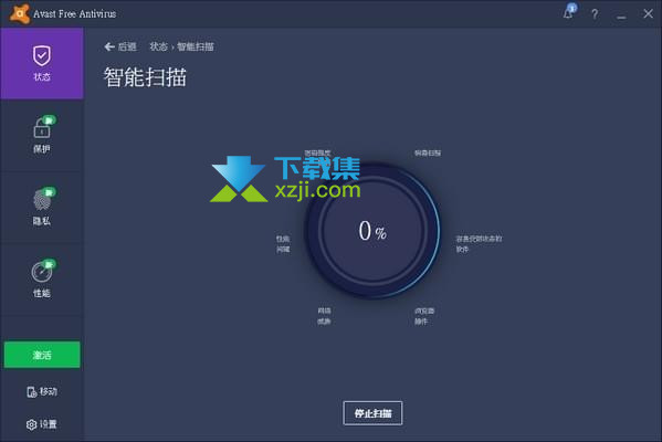 Avast!杀毒软件界面