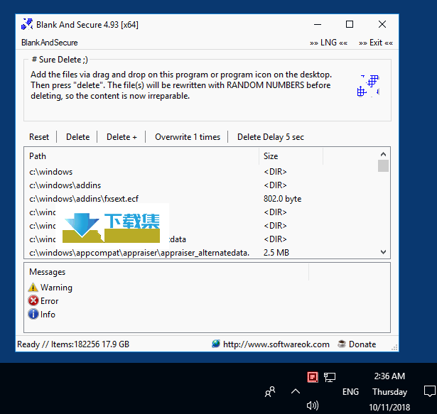 Blank And Secure界面