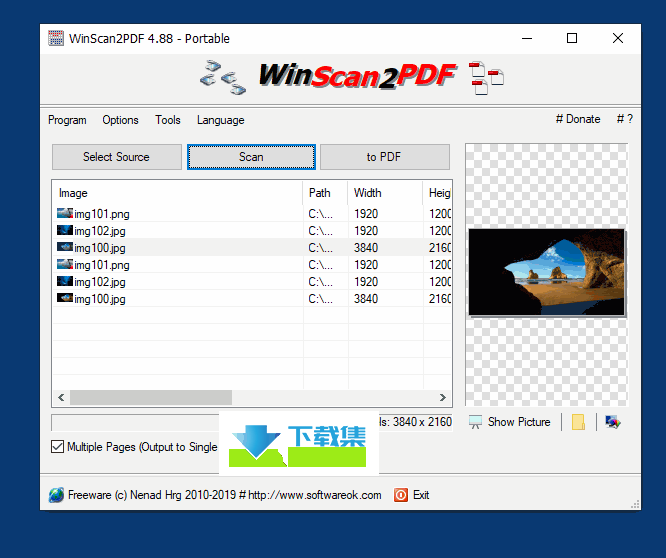 WinScan2PDF界面1