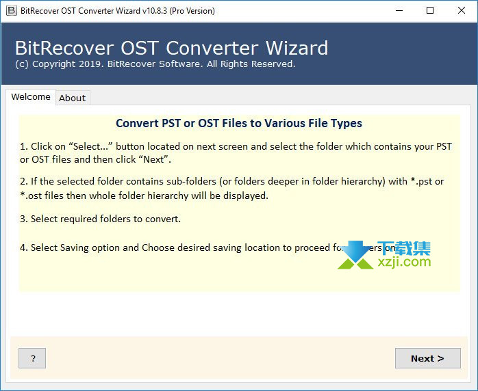 BitRecover OST Converter Wizard界面