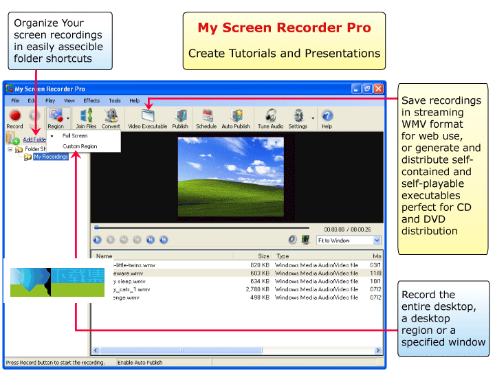 Deskshare My Screen Recorder界面