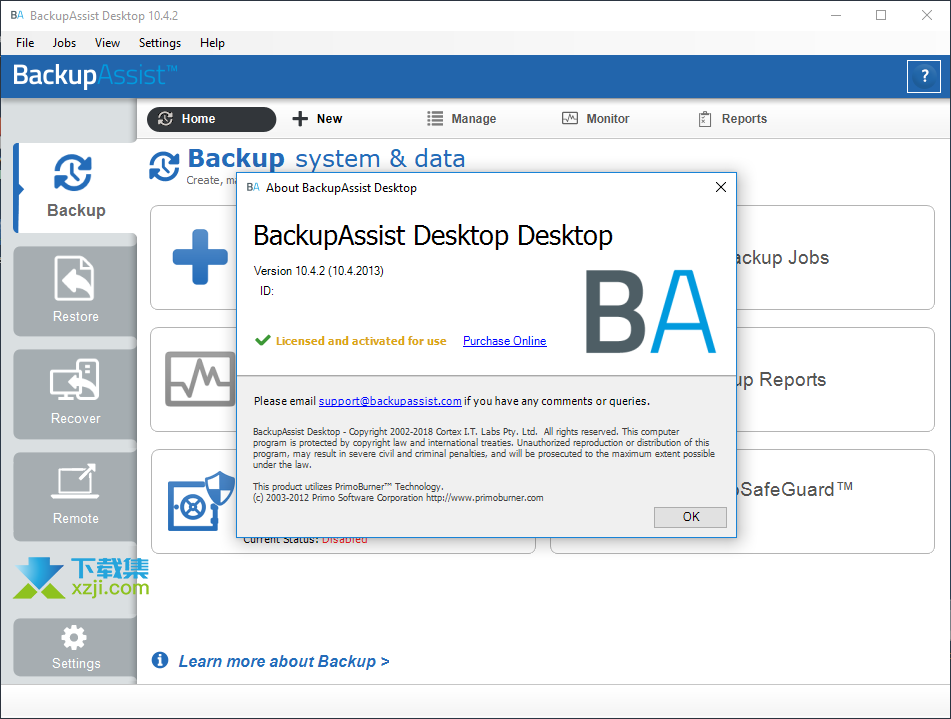 BackupAssist Desktop界面