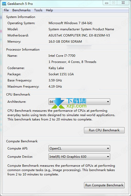 Geekbench Pro界面1