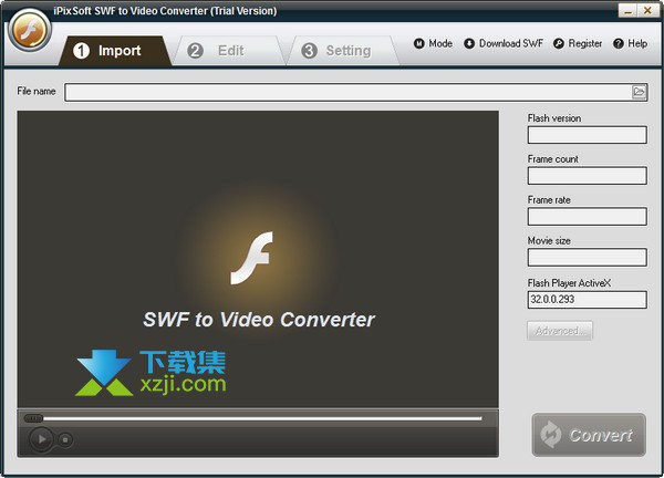 iPixSoft SWF to Video Converter界面
