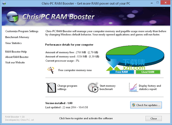 Chris-PC RAM Booster界面