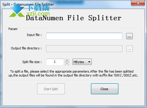 DataNumen File Splitter界面