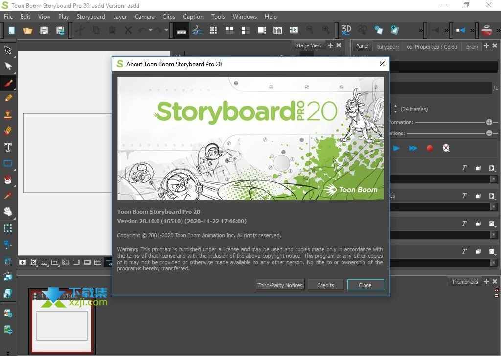Toon Boom Storyboard Pro界面