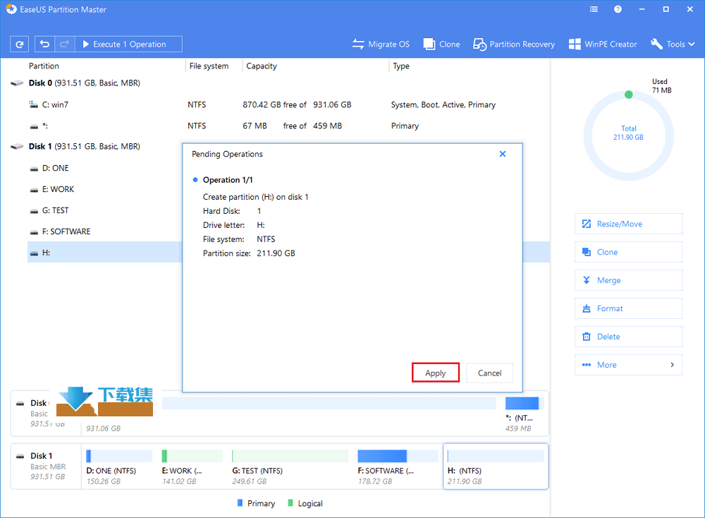 EaseUS Partition Master界面1