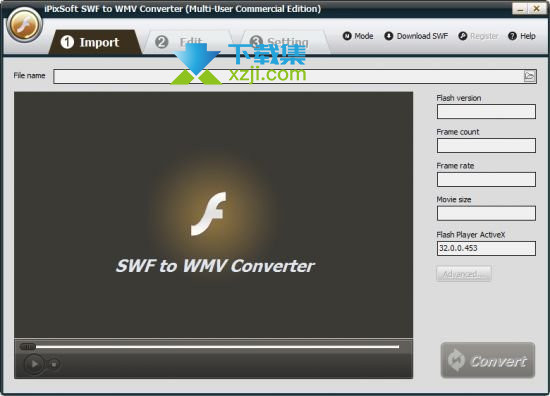 iPixSoft SWF to WMV Converter界面