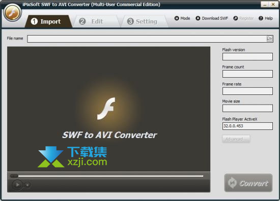 iPixSoft SWF to AVI Converter界面
