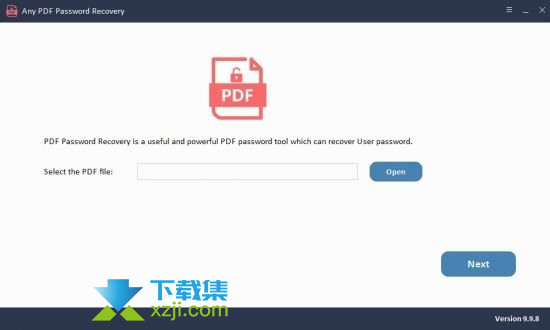 Any PDF Password Recovery界面