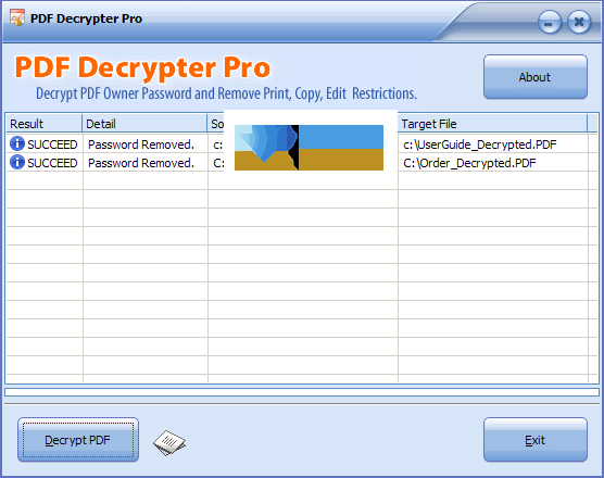 PDF Decrypter Pro界面