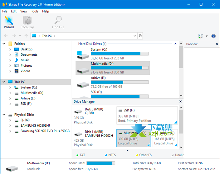 Starus File Recovery界面