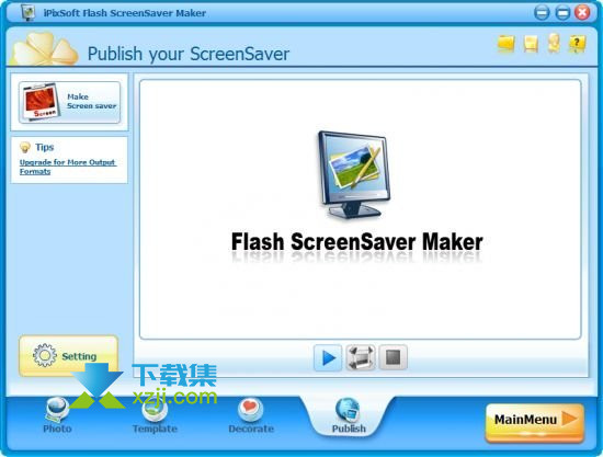 iPixSoft Flash ScreenSaver Maker界面
