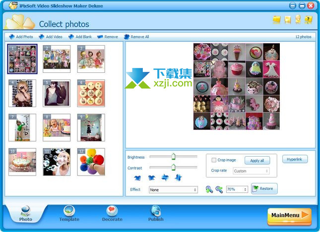 iPixSoft Video Slideshow Maker界面