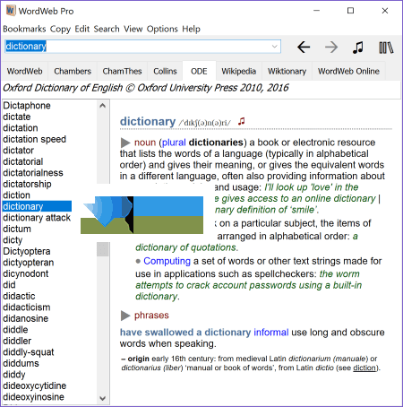 WordWeb Pro界面3