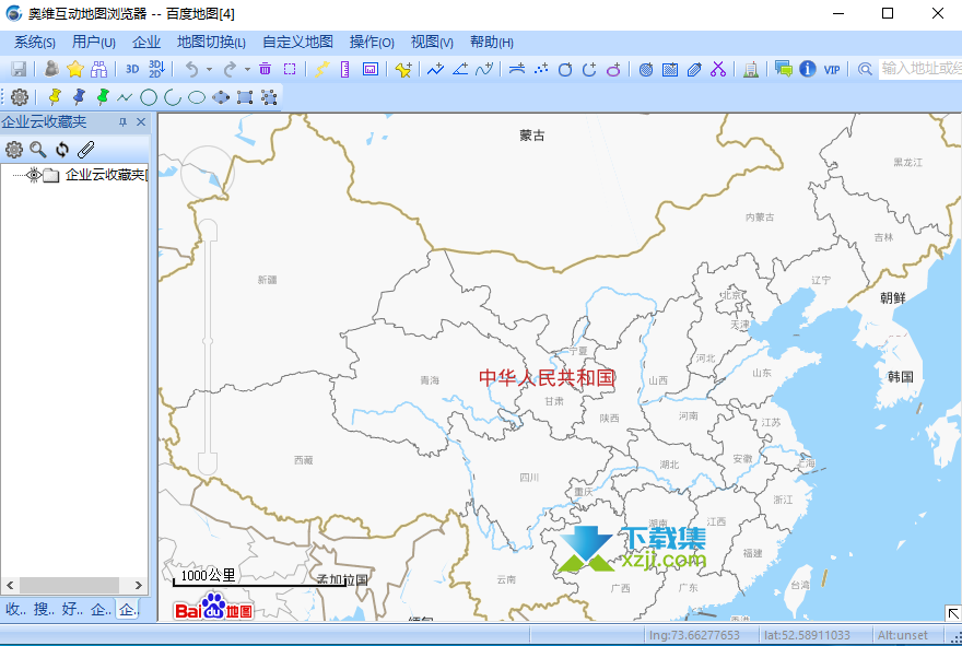 奥维互动地图浏览器界面