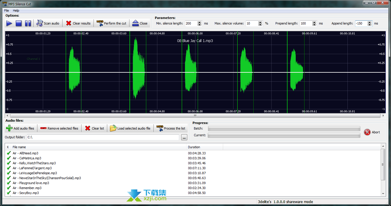 MP3 Silence Cut界面