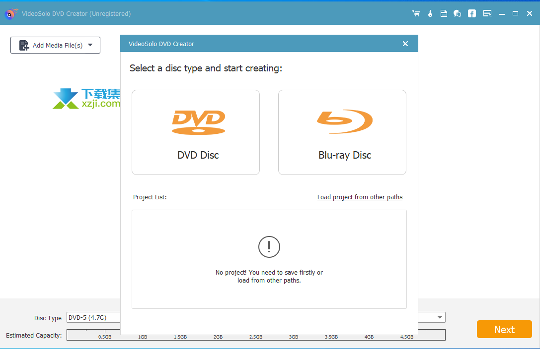 VideoSolo DVD Creator界面