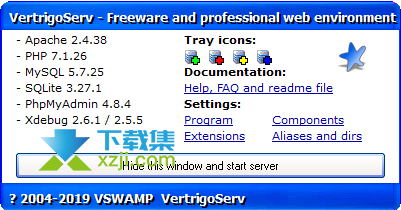 VertrigoServ界面