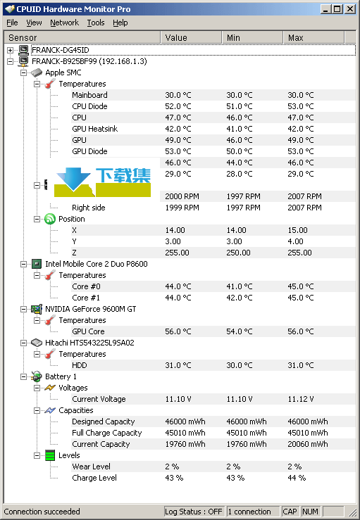 CPUID HWMonitor Pro界面