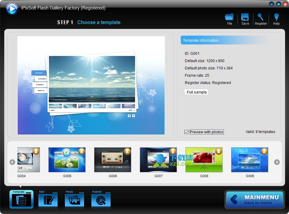 iPixSoft Flash Gallery Factory界面