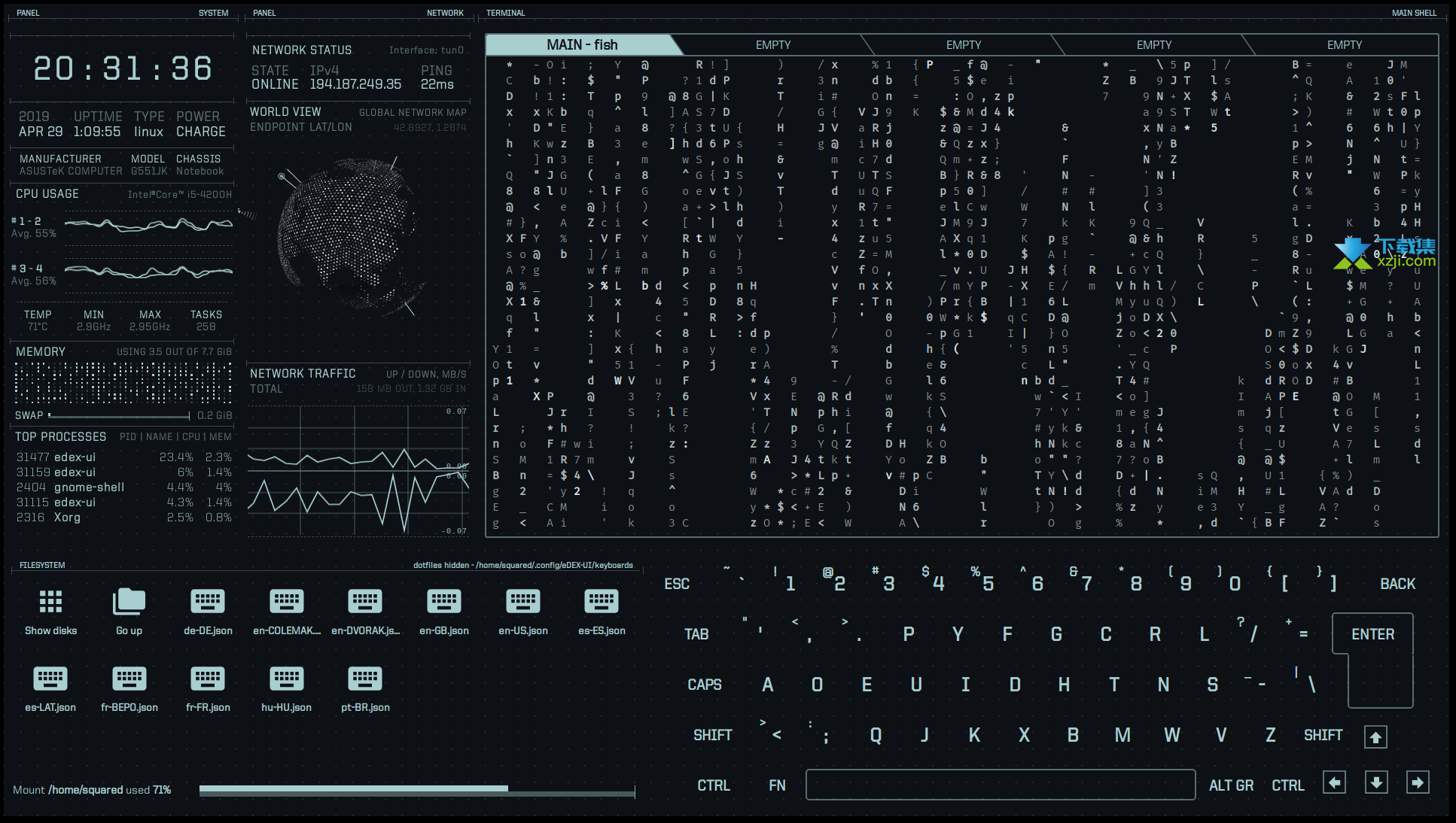 eDEX-UI界面2