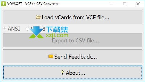 VCF to CSV Converter界面