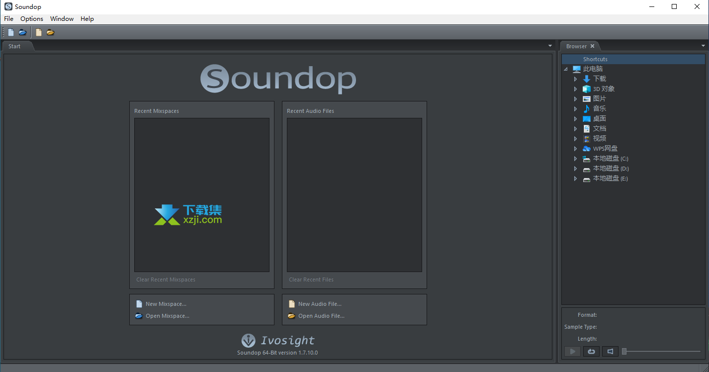 Soundop Audio Editor界面
