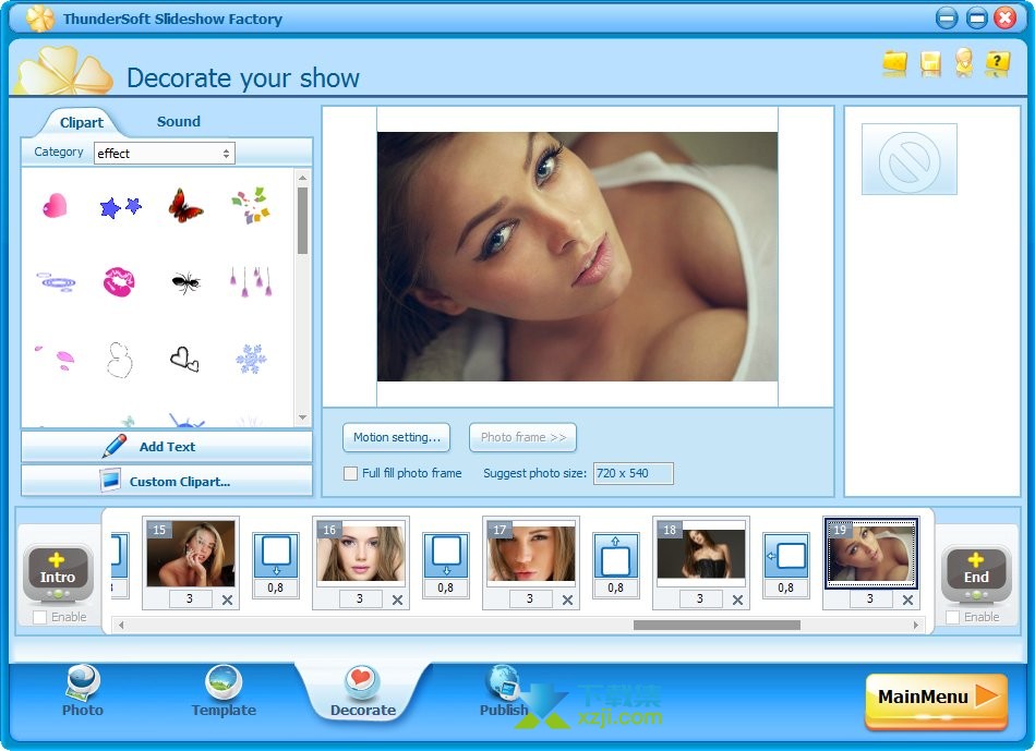 ThunderSoft Slideshow Factory界面