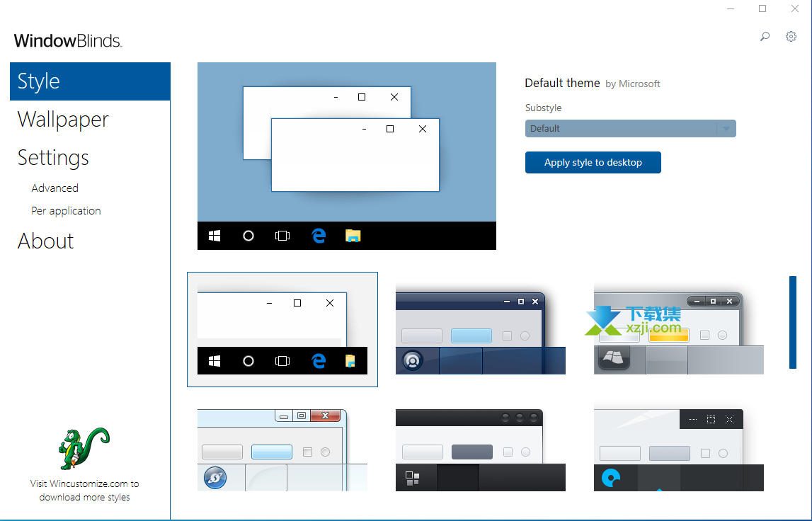 Stardock WindowBlinds界面