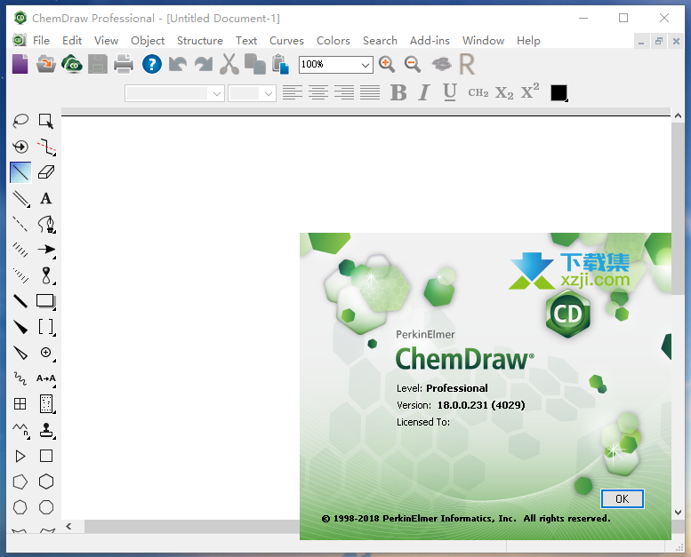 ChemDraw界面