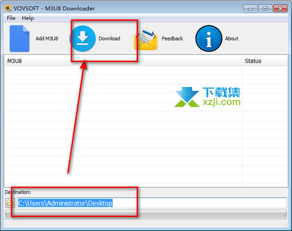 Vovsoft M3U8 Downloader界面1