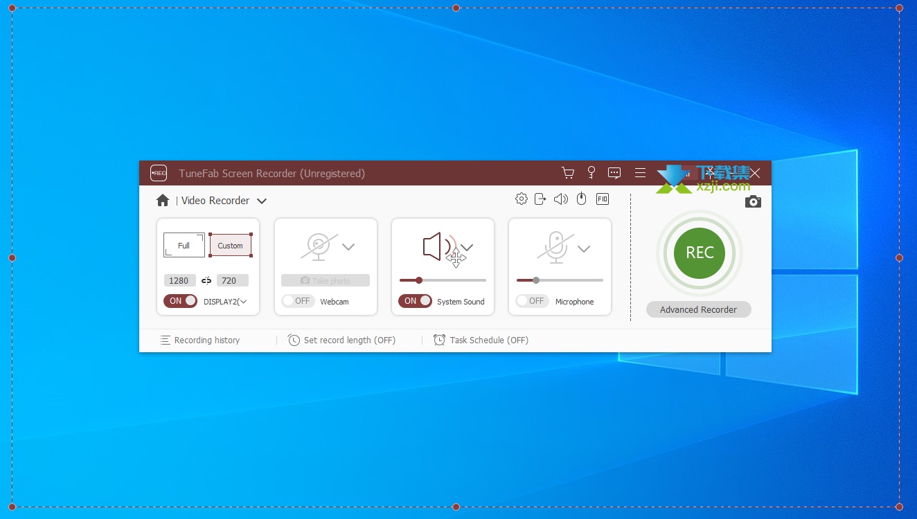 TuneFab Screen Recorder界面