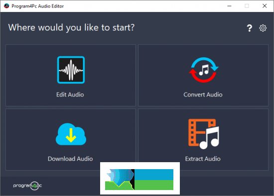 Program4Pc Audio Editor界面