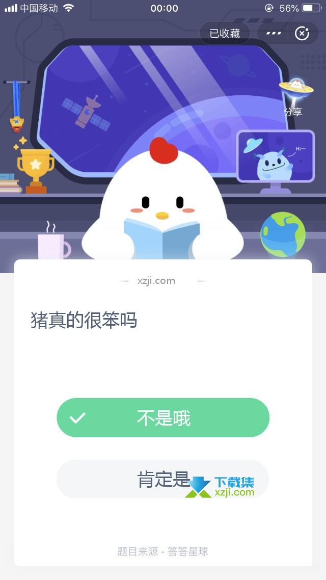 支付宝蚂蚁庄园小课堂 猪真的很笨吗