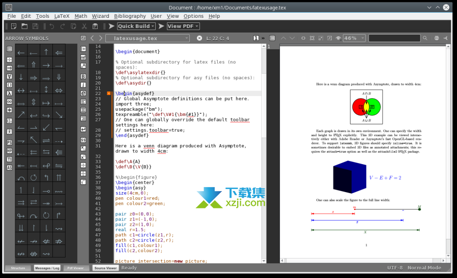 Texmaker界面