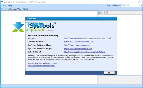 SysTools Pen Drive Recovery界面