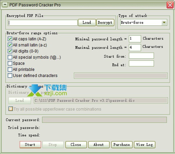 PDF Password Cracker Pro界面